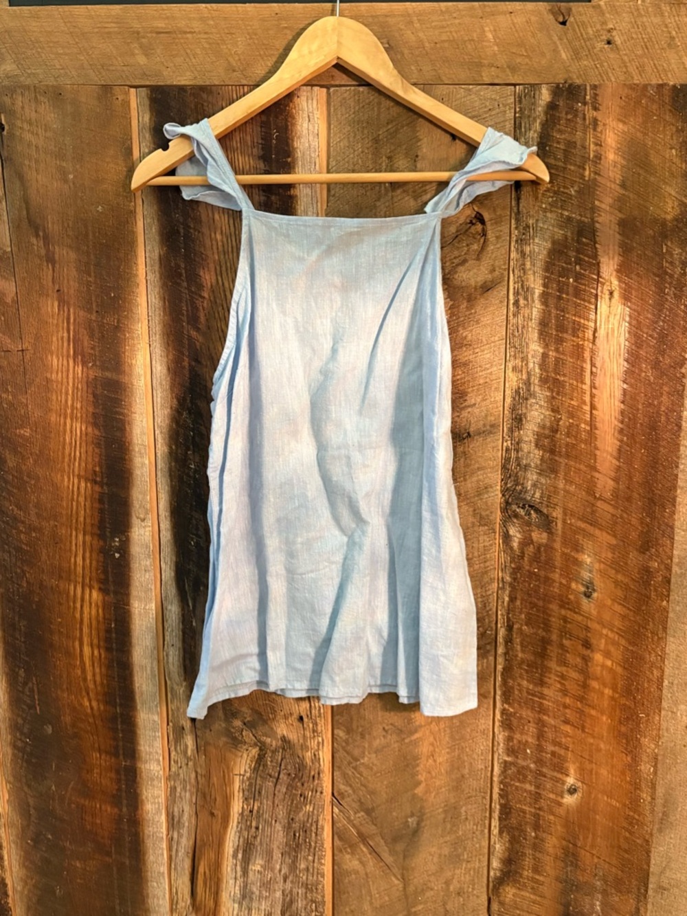 Light Blue Linen Tank